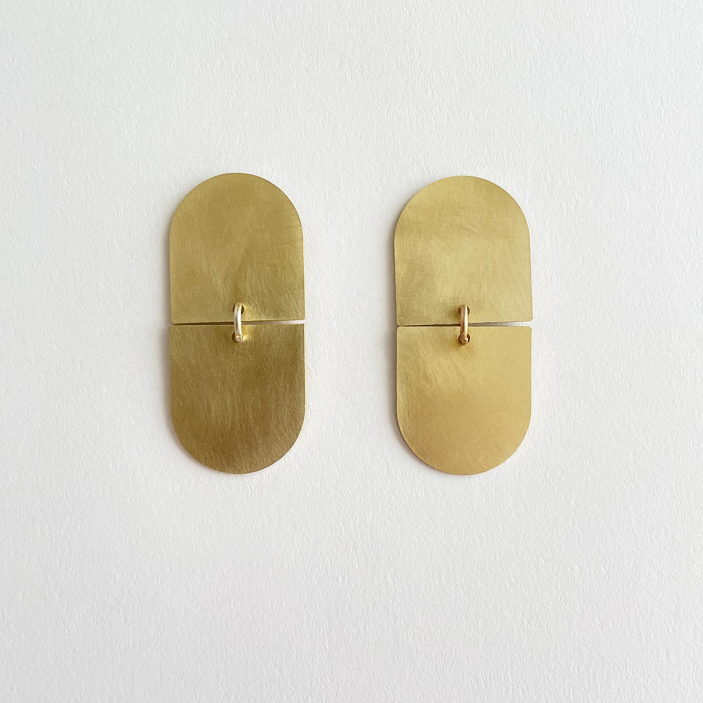 Brass Arc Earrings