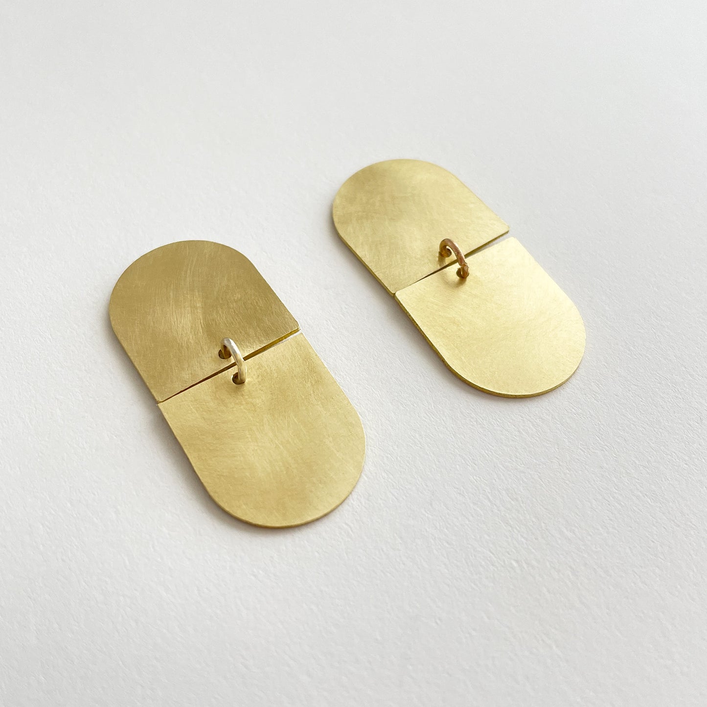 Brass Arc Earrings