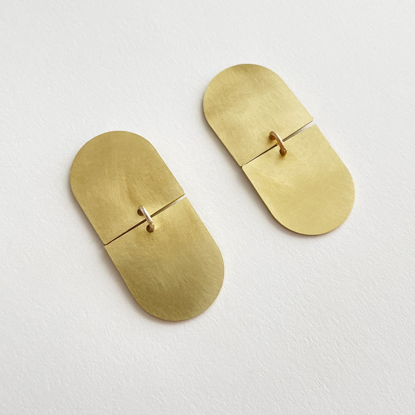 Brass Arc Earrings