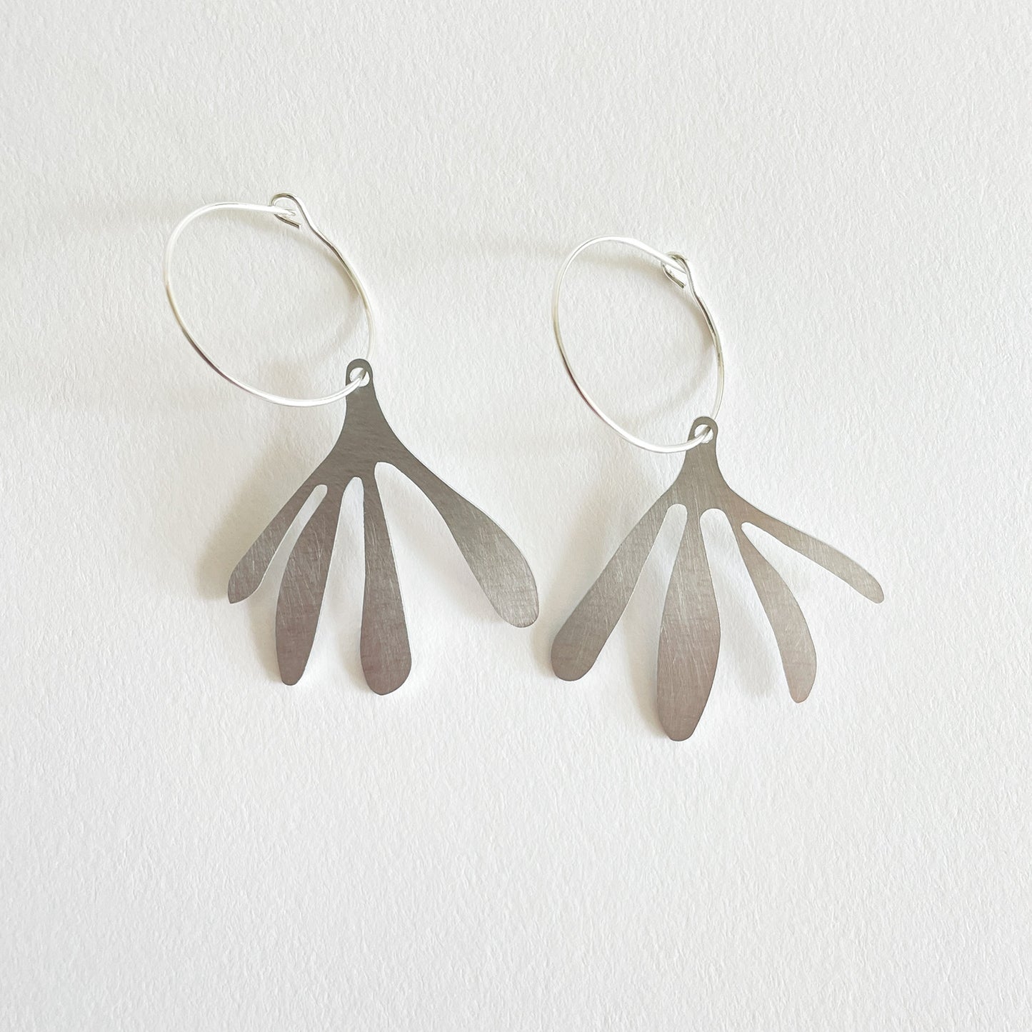 Silver Aluminium Arame Earrings