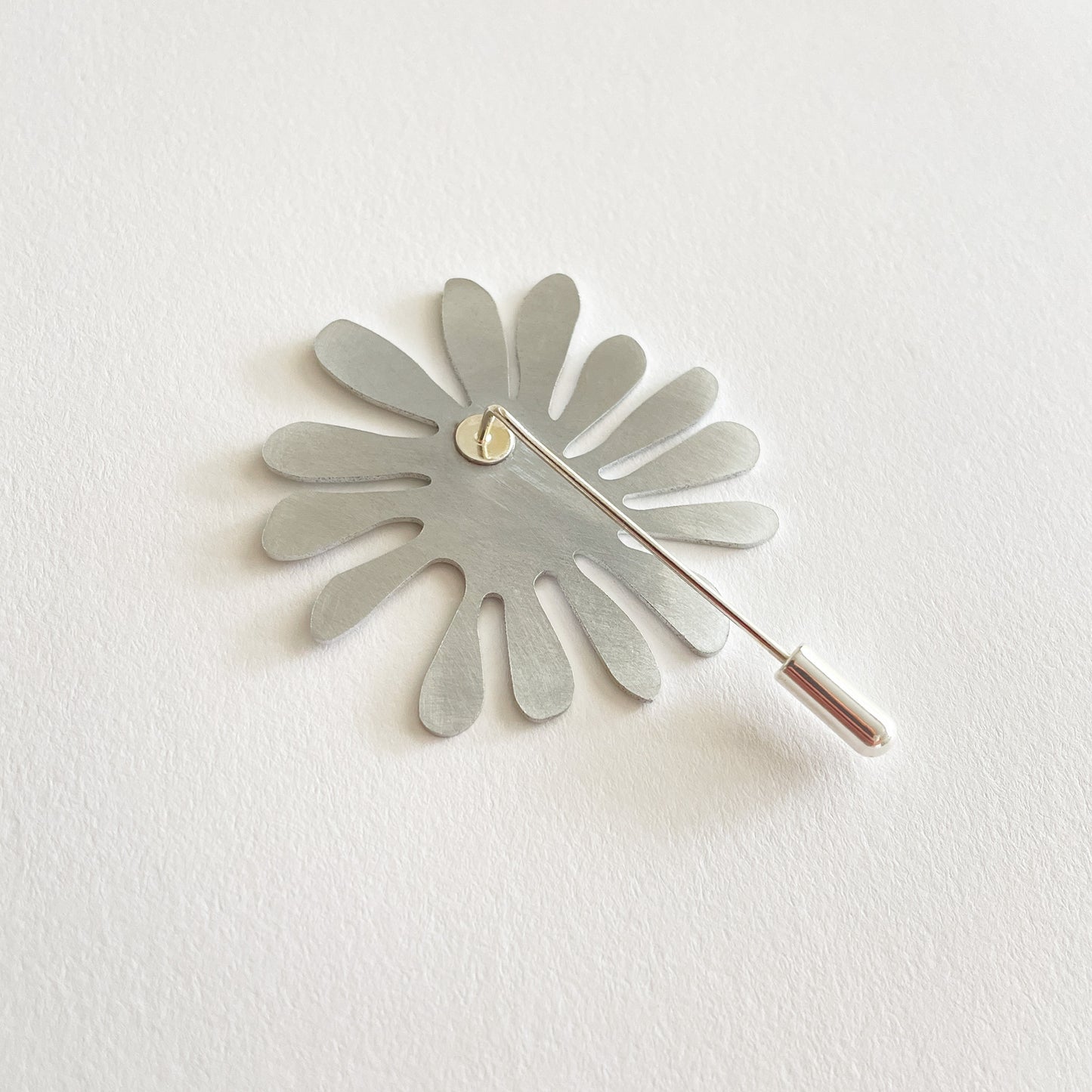 Silver Aluminium Aster Pin