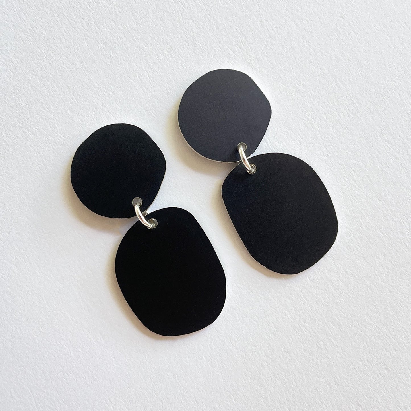 Black Cobble Earrings