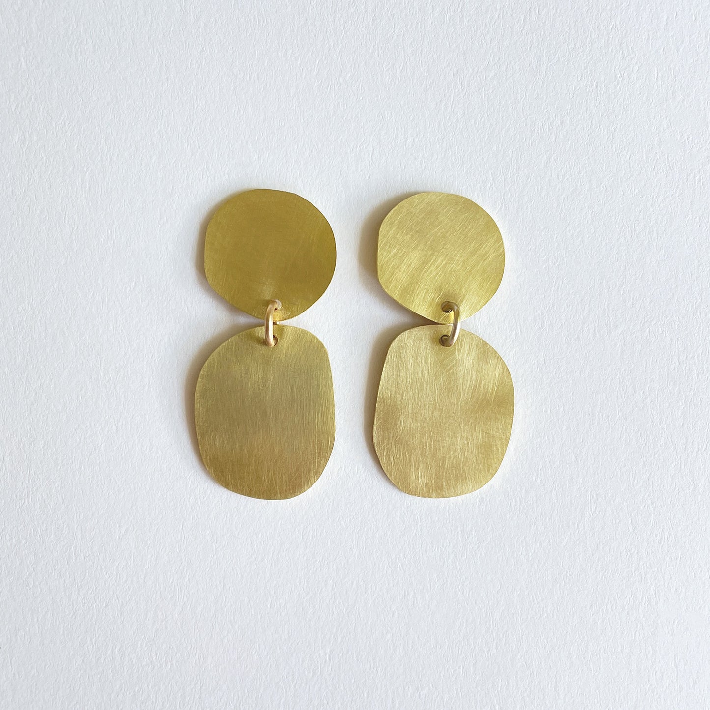 Brass Cobble Earrings